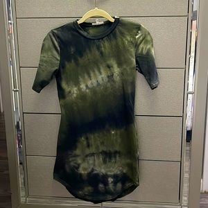 Olive green T shirt dress